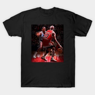 BASKETBALLART - JORDAN VS JORDAN T-Shirt